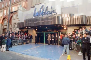 Fiftieth Prints: Exterior of Hammersmith Palais, where Elton John is holding his 50th birthday party