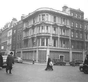 Exterior street scene outside Communists of Great Britain, HQ, King Street