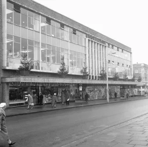 01017 Prints: Exterior view Bexley Heath Co-Op combined supermarket and department store