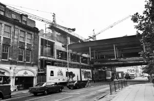 Exterior view of the construction of Eldon Garden Shopping Centre, Newcastle upon Tyne