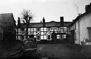 Exterior view of the Mount Inn in the town of Llandidloes in Montgomeryshire, Wales