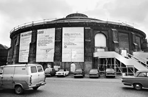 Places Prints: Exterior view of the Roundhouse performing arts and concert venue situated at the Grade