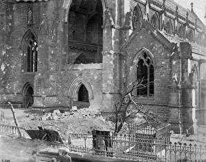 00465 Prints: Exterior view of St Martins church in Birmingham during the Second World War