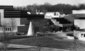 University Prints: Exterior view of the Warwick Arts Centre at the University of Warwick. March 1990