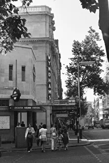 West End Prints: Exterior view of the Wyndhams Theatre adjacent to Leicester Square underground