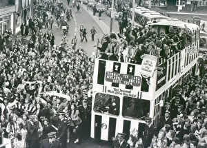 00207 Prints: F. A. Cup Final 1974. Newcastle United vs Liverpool. Homecoming celebrations after