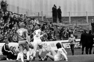 F. A Cup Football. Chelsea 2 v. Tottenham Hotspurs 3. F. A. Cup March 1982 LF08-16-091