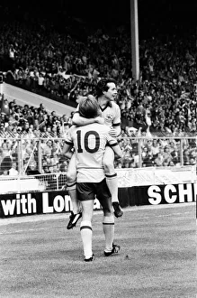 FA Cup final 12th May 1979. Arsenal 3 v 2 Manchester United. Liam Brady celebrates