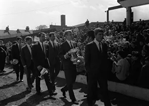 FA Cup Final 1964 West Ham team parade the FA Cup around Upton Park after taking it