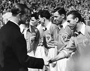 Shaking Hands Prints: FA Cup Final at Wembley Stadium. Blackpool 4 v Bolton Wanderers 3