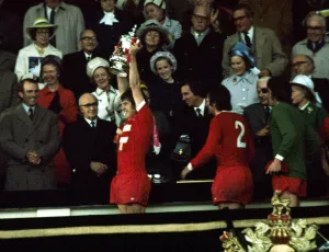 FA Cup Final at Wembley Stadium Liverpool 3 v Newcastle United 0 Captain