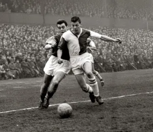 FA Cup Quarter Final Burnley v Blackburn Rovers March 1960 Action during the match