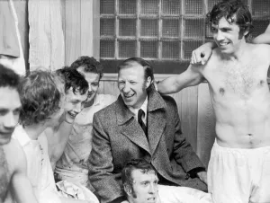 00335 Prints: FA Cup semi-final. Leeds United 1 v Wolverhampton Wanderers 0 Leeds United players