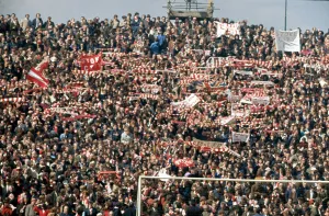 FA Cup Semi Final match at Villa Park Stoke City 1 v Arsenal 1 Stoke fans