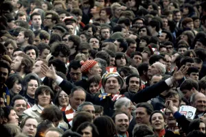 FA Cup. Stoke City 2 v. Arsenal 2. 27th March 1971