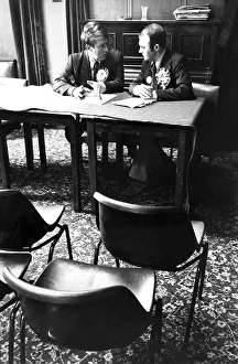 00083 Prints: Faced with empty seats at the hall where they had arranged to meet farmers at Hexham mark
