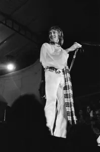 The Faces, featuring Rod Stewart perform at The Reading Festival on Saturday 25th August