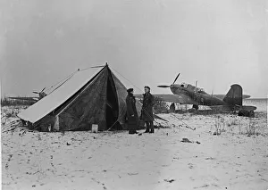 Air Force Prints: Fairey Battle crews of 12 Squadron seen here living close to their machines