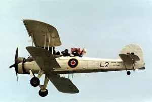 Air Display Prints: A Fairey Swordfish torpedo bomber aircraft flying in the Sunderland International Airshow