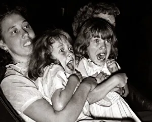 Spooky Prints: Fairground Rides - The Ghost Train - April 1954 Frightened children screaming as