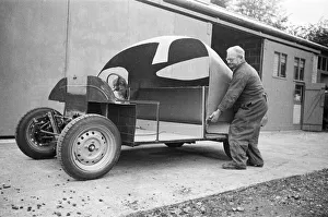 Fairthorpe Atom mini car, a rear-engined two-door fibre glass car designed by British