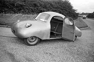 Fairthorpe Atom mini car, a rear-engined two-door fibre glass car designed by British