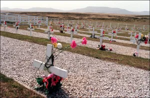 Memorial Prints: Falkland Islands re-visited. Argentinian War graves - 5th March 1999