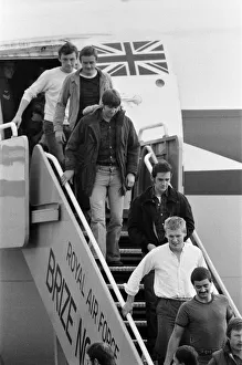 The Falklands Governor and the Royal Marines captured during the Argentinian