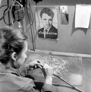False teeth factory in Dundee: The factory makes and bakes in their kiln (oven