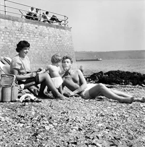 Sunshine Prints: Families on the beach at Plymouth: Able Seaman Bryan Nicholson, 22