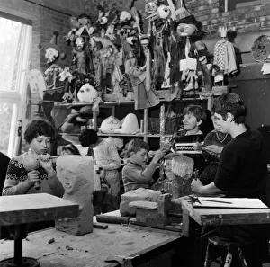 Arts Prints: Families at Birminghams Art Centre, in the sculpture section