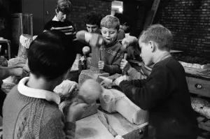 01402 Prints: Families at Birminghams Art Centre, in the sculpture section