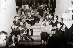 Shelter Prints: Families take cover from the Luftwaffe bombing of London in this disused London