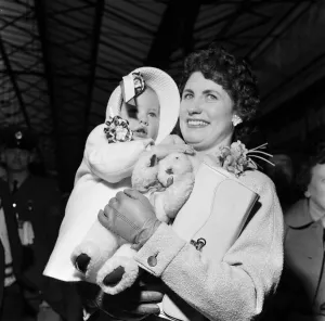 Family of Aston Villa Team, arrive in London for FA Cup Final v Manchester United