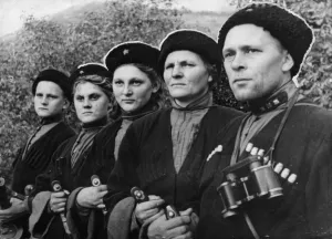 Front Prints: A whole family of Cuban Cossacks who volunteered for service with a Cossack army unit of