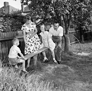 Family at home: Mr. and Mrs. Atkins, (Christian names Thelma and Derek