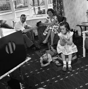 Family at home: Mr. and Mrs. Atkins, (Christian names Thelma and Derek