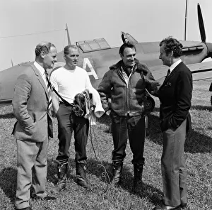 Pilot Prints: Famous Battle of Britain pilots visited the RAF station at Duxford, near Cambridge