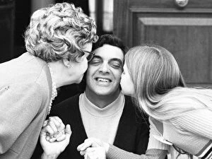 Images Dated 2nd February 1973: Famous entertainer Frankie Vaughan met the oldest and the youngest of his fan club