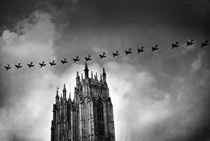 Cathedral Prints: The famous RAF Blue Diamonds, from Leconfield RAF station seen here in spectacular