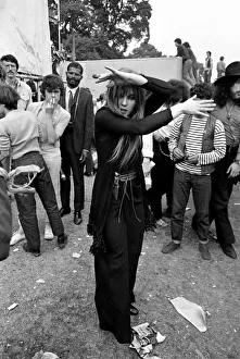 Hippies Prints: fan at The Rolling Stones free concert in Londons Hyde Park on 5 July 1969