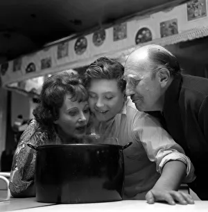 Fanny Cradocks Kitchen Right Johnny Cradock with pupil cook John Harper seen