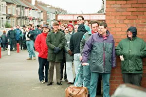 00750 Prints: Fans desperate for a ticket for Middlesbroughs last match at Ayresome Park against