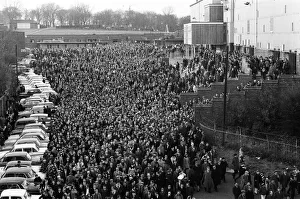 Newcastle Prints: Fans outside St James Park, Newcastle United stadium, Newcastle upon Tyne