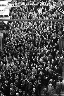 01407 Prints: Fans outside St James Park, Newcastle United stadium, Newcastle upon Tyne