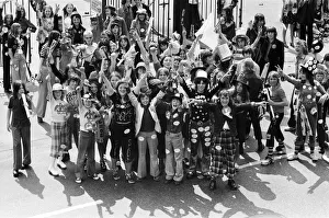 Fans of pop group Slade get ready for the invasion of Earls Court tonight where the group