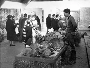 Produce Prints: Farmers Market, Buxted, Nr. Uckfield, Sussex. Inside the market the produce is sold