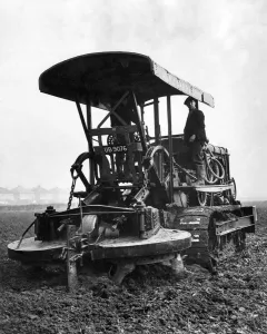 Fields Prints: Farming e Misc. Farming machine for preparing scrubland for crops. P004361