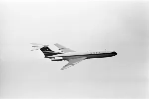 Farnborough air-show VC10 in flight Circa September 1962