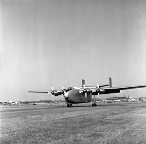 Air Shows Prints: Farnborough Airshow 1953. The Blackburn Beverly Seen here taking off. October 1953 D5521